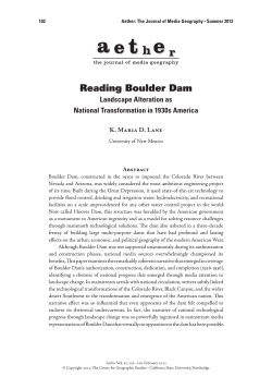 Reading Boulder Dam - The University of New Mexico