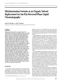 Ethylammonium Formate as an Organic Solvent