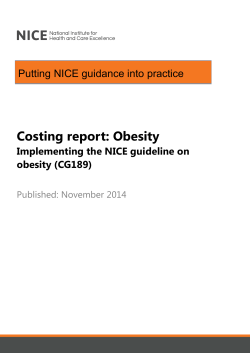 Costing report: Obesity