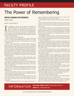 The Power of Remembering