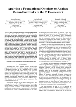 Applying a Foundational Ontology to Analyze Means-End