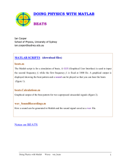 Beats - School of Physics