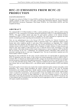 hfc-23 emissions from hcfc-22 production - ipcc