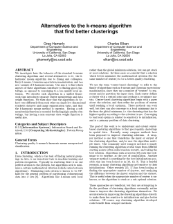 Alternatives to the k-means algorithm that find better clusterings We