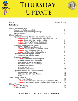 October 13, 2016 - Proviso Township High Schools District 209