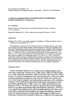 A NEW PALAEOMAGNETIC INVESTIGATION OF