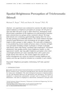 Spatial Brightness Perception of Trichromatic Stimuli
