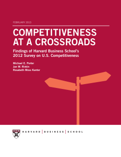 competitiveness at a crossroads