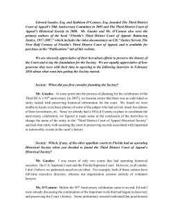 February 2016 Interview with the Historical Society`s Founders