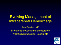 Management of Intracerebral Hemorhage