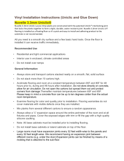 Vinyl Installation Instructions (Uniclic and Glue Down) Nuvelle 3.3