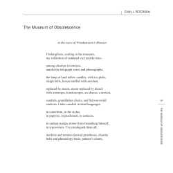 The Museum of Obsolescence - Rollins Scholarship Online