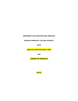 Architect Agreement (Long Form)