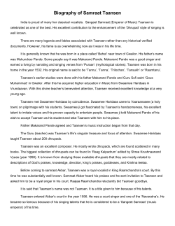 Biography of Samraat Taansen