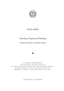 Chanting, Singing and Reading