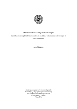 Identitet som livslang transformasjon