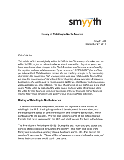 History of Retailing in North America