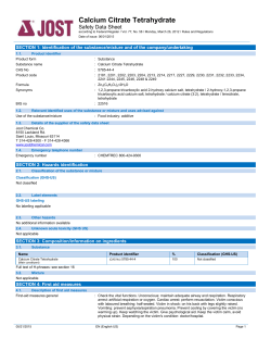Calcium Citrate Tetrahydrate