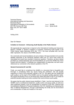 Enhancing Audit Quality in the Public Interest
