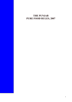 The Punjab Pure Food Rules 2007