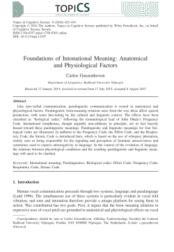 Foundations of Intonational Meaning