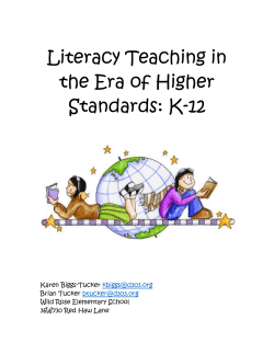Literacy Teaching in the Era of Higher Standards: K-12