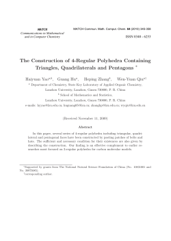 The Construction of 4-Regular Polyhedra Containing Triangles