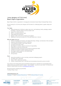 Junior designer m/f (full-time), Beach Majors