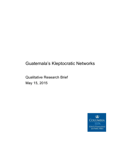 Guatemala`s Kleptocratic Networks
