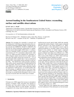 Aerosol loading in the Southeastern United States: reconciling