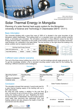 Solar Thermal Energy in Mongolia