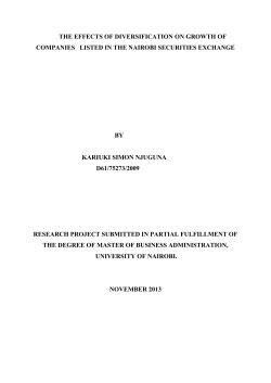 the effects of diversification on growth