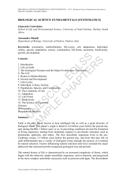 Biological Science Fundamentals (Systematics)