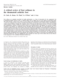 A critical review of foot orthoses in the