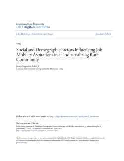 Social and Demographic Factors Influencing Job Mobility