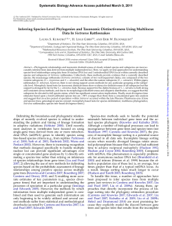 Inferring Species-Level Phylogenies and Taxonomic