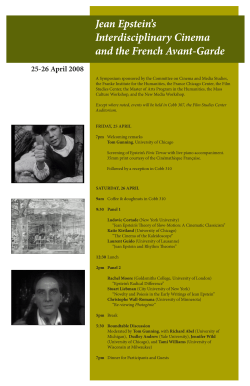 Jean Epstein`s Interdisciplinary Cinema and the French Avant