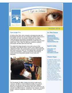 October 2016 - Isthmus Eye Care