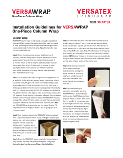 Installation Guidelines for VERSAWRAP One-Piece