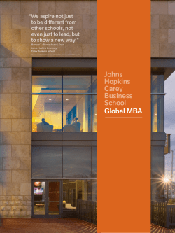 Carey_GlobalMBA2016 - Johns Hopkins Carey Business School