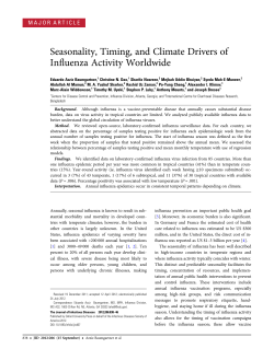 Seasonality, Timing, and Climate Drivers of