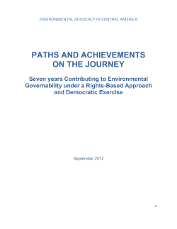 MESOAMERICA - Paths and Achievements on the Journey