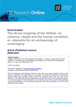 The divine kingship of the Shilluk