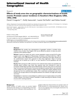Effects of study area size on geographic characterizations of health