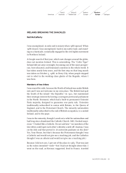 IRELAND: BREAKING THE SHACKLES Nell McCafferty Members of