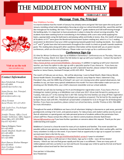 the middleton monthly - Middleton Elementary School