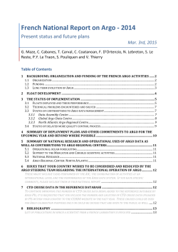 French National Report