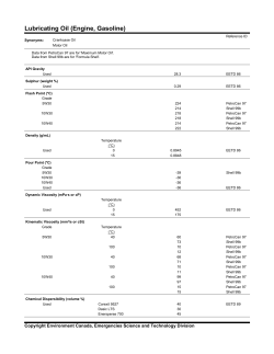Lubricating Oil (Engine, Gasoline)