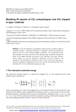 Modeling IR spectra of CO2 isotopologues and CH4 trapped In type
