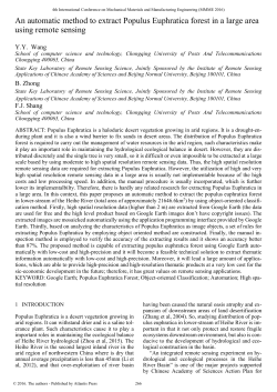 An automatic method to extract Populus Euphratica forest in a large